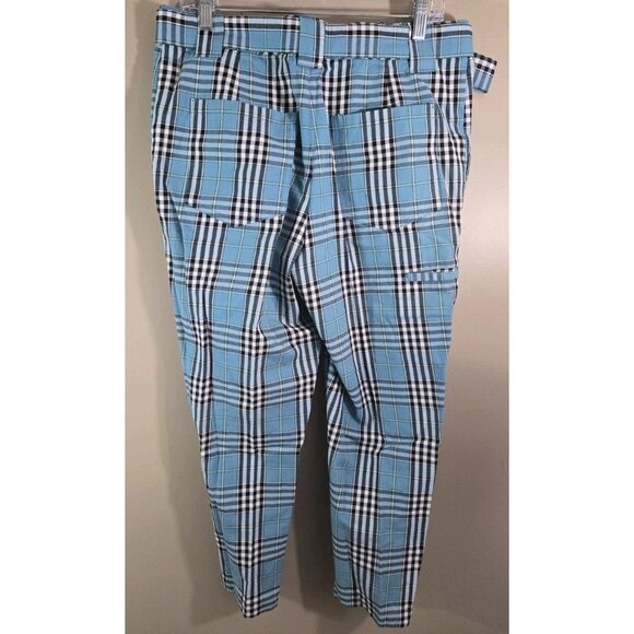 Urban Outfitter's Blue & Black Plaid Cropped Pant, Size 32 Preppy Girly - Picture 5 of 9